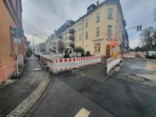 Beginn der Bauarbeiten im Januar 2022 in der Frankfurter Straße