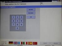 Automat Touchscreen Ziffern