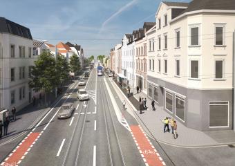 Visualisieruing der neuen Haltestelle "Bessunger Straße"